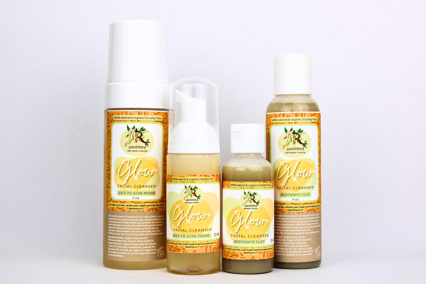 Glow with Bentonite clay Facial cleanser (Acne be Gone)